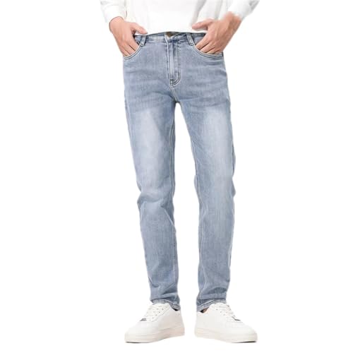 Men's Vintage Baggy Straight Jeans Fall Loose Fit Denim Trousers Korean Streetwear Style