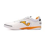  Joma Top Flex, Zapatilla de fútbol Sala, Blanco-Naranja, Talla 11 US (44.5 EU)
