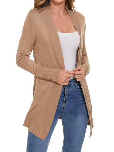 Image of Women's Open Front Long Cardigan Sweaters Dressy Casual | 2026 Fall Trendy, For Office Work Business