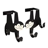 BearxBee Gancho de metal para colgar ropa, bolsas, toallas, color negro, 2 paquetes de ganchos para dormitorio, baño, puerta