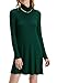KEEDONE Women Long Sleeve Cocktail Casual Swing Vintage T Shirt Dress (S Dark Green)