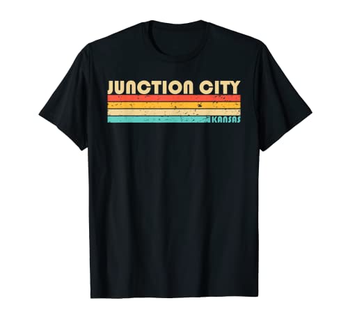 JUNCTION CITY KS KANSAS Funny City Inicio Raíces Retro 70 80 Camiseta