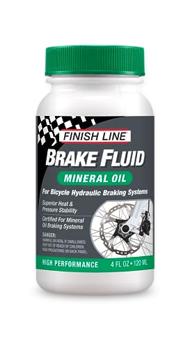 Finish Line Mineral Oil Bicycle Brake Fluid Low Viscosity Hydraulic Disc Brake Fluid for Smooth Lever Response and Enhanced Performance 4oz Bottle