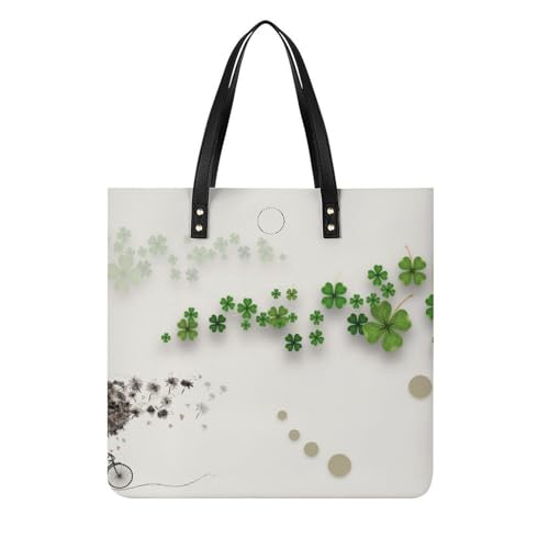 Sac à bandoulière vélo trèfle pour femmes, grand sac à main shopper et tote bag de voyage