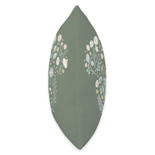 Coussin Mickey Mouse de haute qualité vert sauge imprimé floral chic - 3
