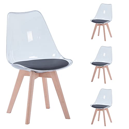 Sillas Cocina Pack 4 Transparente Marca BenyLed
