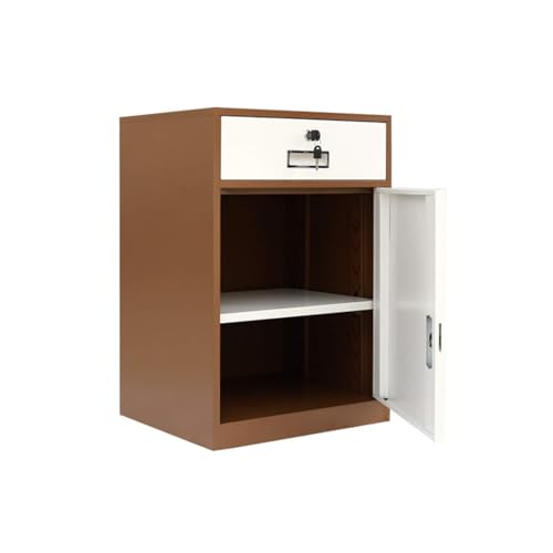 Archivador de acero impermeable con cerradura y llave, 44 x 39 x 65 cm, almacenamiento seguro para el hogar y la oficina, ideal para documentos y archivos importantes y diseño elegante.