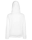 Fruit of the Loom Damen Hoodie SS076 M, Kapuzenpullover, langärmlig Gr. XS, weiß