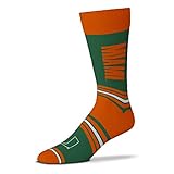 For Bare Feet NCAA Miami (FL) Hurricanes Unisex Go Team Dress Sock Team Color OSFM