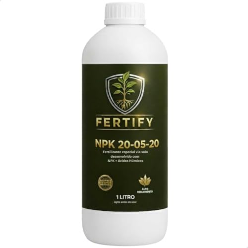 Fertify Fertilizante Líquido NPK 20-05-20 com Ácidos Húmico...