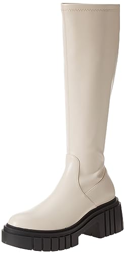 The Drop Women's Kennedy Pull On Lug Sole Platform Boot Bone, 6.5