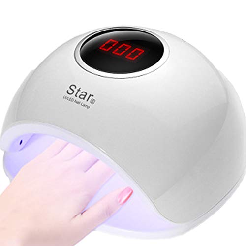 Nagel-Licht-LED-Fototherapie-Maschinen-Trockner Nagellack-Kleber-Lampen 72W Intelligente Sensoren Schmerzlos Modus Schnell Trocken,White
