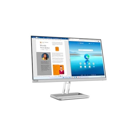 Lenovo L27i-40 PC Monitor, 27” Display, Full HD Resolution, 300 nits Brightness, 100Hz Refresh Rate, AMD FreeSync, HDMI and VGA Ports, Tilt-Adjustable Stand, Low Blue Light, Cloud Grey