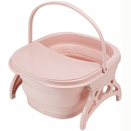 Spa de pies plegable, cubeta grande multifunción rosa miniatura 1
