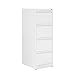 OFITURIA ® Archivador Metálico Tipo Bisley Organizativo De Oficina Blanco con 4 Cajones para Carpetas DIN A4 Y Folio, Documentos con Llave, 132 X 46 X 62 (1 Unidad, Blanco 4 Cajones)