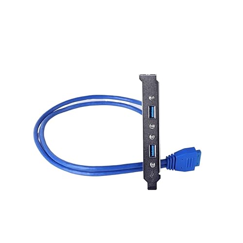 ビデオゲームケーブル しい 1Pc フルサイズブラケットマザーボード 20pin USB 3.0 メスバックパネルヘッダコネクタケーブルアダプタと PCI スロットプレート (Color : USB 3.0)
