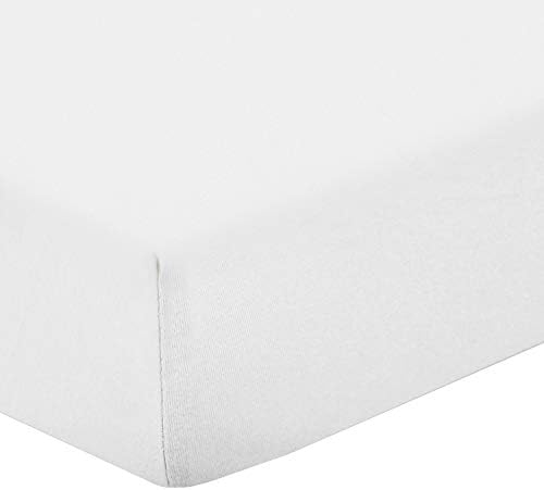 Crib Sheet for Boy or Girl, 100% Cotton, Fitted Baby Crib Sheet Breathable and Soft for Standard Crib (28" X 52") and Toddler Mattresses, Nursery Bedding White Crib Sheet