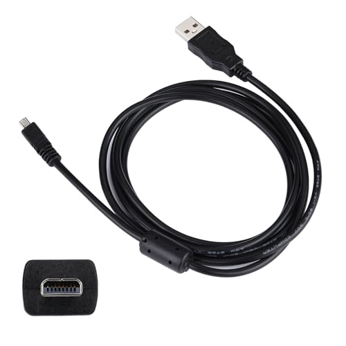 myikenjoy Camera Charger Cable Cord for Casio Exilim EX-H60 EX-ZS220 EX-N50 QV-R200, 8-Pin Data Transfer Cable Replacement for Casio EMC-5U 5FT