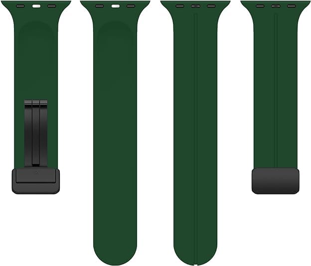 Image of Soft Silicone Sport Band Compatible with Apple Watch Ultra 49mm 45mm 44mm 42mm Magnetic Clasp Adjustable Strap For iWatch Series 10 9 8 7 6 5 4 3 2 1 SE Ultra 2nd gen (Only Strap, No Watch)