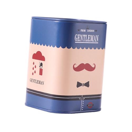 OIIBWQ Recipiente para descarte de lâminas de barbear Estojo para descarte de lâminas Abertura superior Compacto Multiuso Viagem Barbearias Salão, Padrão de Barba Azul