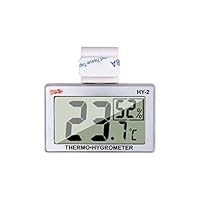 Gellvann Reptilien-Thermometer und Hygrometer - Digitales Temperatur- und Feuchtigkeitssensor-Messgerät mit Haken (Silber)