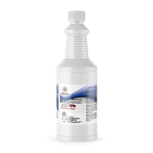 Phosphoric Acid 75% - 1 Quart Bottle (32 fl oz.) - Technical Grade - High-Quality phosphoric Acid Suitable for Various Industrial Applications