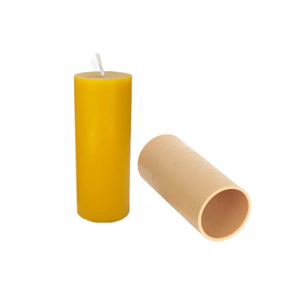 NKlaus 3D DIY Candle Making Candle Mould Made Plastic Candle Mould Cylinder with Removable Bottom 36457 - Image 2