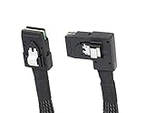 Mini SAS Cable, SFF-8087 to SFF-8087 Left Angle Internal mSAS Cable, 2.1FT