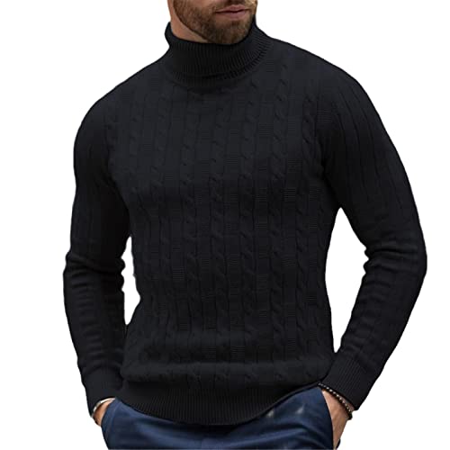 Winter Turtleneck Sweaters for Men Black Sexy Knitted Sweaters for Men Sweater