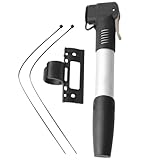 MMABEUTF Fahrradpumpe aus Aluminiumlegierung, für Schrader und Ventile, mit Montagehalterung, tragbarer Mini-Fahrradreifenfüller, langlebige, leichte Rahmenpumpe