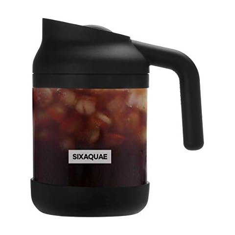 SIXAQUAE Kaffeemaschine für kaltgebrühten Kaffee, Edelstahl-Sieb, groß, langlebig, Eiskaffeemaschine, kaltgebrüht, Kanne, spülmaschinenfest, 1,0 l Eisteebereiter Cover