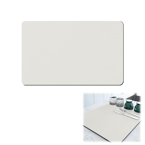 Paquete de 2 alfombrillas de café absorbentes con respaldo de goma para secar platos para encimera de cocina, accesorios de bar, ajuste debajo de la cafetera, cafetera, cafetera, cafetera espresso