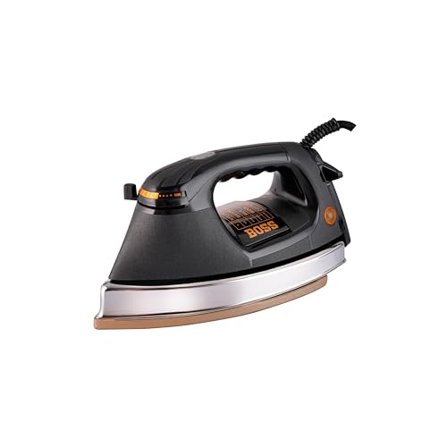 BOSS Nero Heavyweight 1000 watts Stainless Steel Dry Iron, Non Stick Soleplate coating, double ISI safety