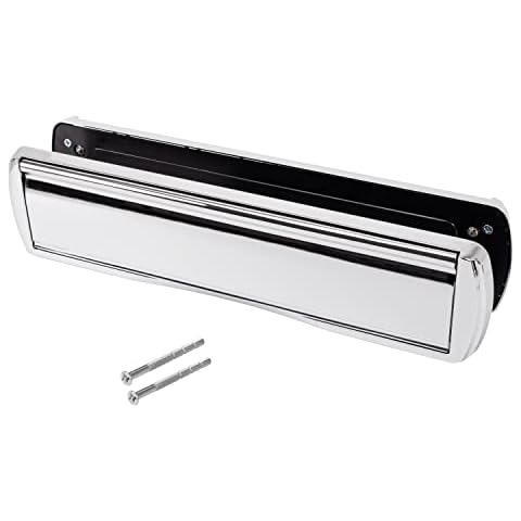 GreenteQ 12" Polished Chrome Letterplate Cover