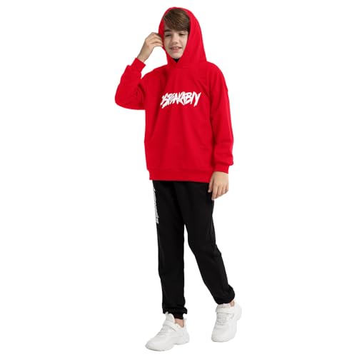 Image of amropi Boy's Tracksuit Pullover Hoodie Jogging Pants Set 2 Pieces Sweatsuit for 2-17 Years