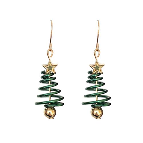 BESPORTBLE Brincos criativos de árvore de Natal de 4 x 2 x 2 cm para mulheres, meninas, decorações d
