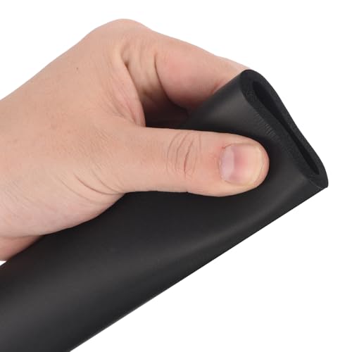 Image of uxcell Foam Tubing for Handle Grip Support,25mm(1 inch) ID 35mm(1 3 /8 inch) OD 0.3 Meter /1ft Length Black