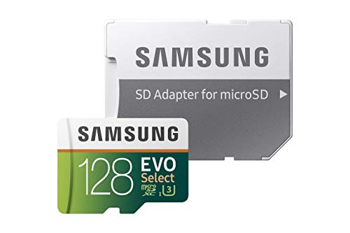 Samsung 128GB 100MB/s (U3) MicroSD EVO Select Memory Card with Adapter (MB-ME128GA/AM) (Renewed)
