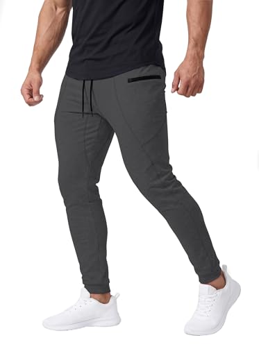 Image of Mens Slim Fit Joggers Tapered Sweatpants for Gym Running Athletic