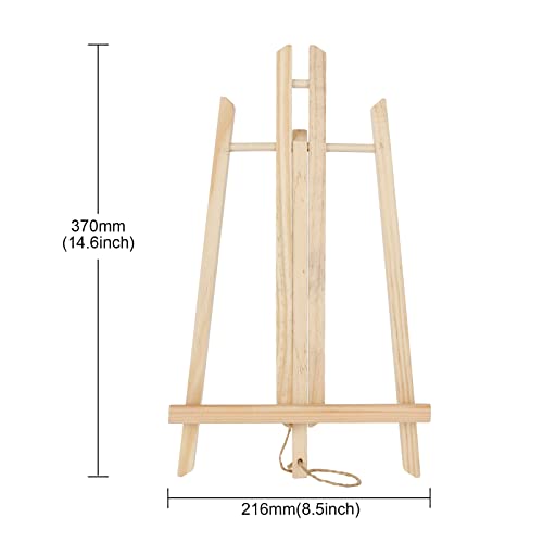 Certbuy 16" Wooden Easel, Foldable Table Display Stand A-Frame Artist Easel (Pack Of 6) Tabletop Holder Stand For Canvas, Painting Party, Kids Painting, Pictures, Signs, Drawing, Sketching #TOP1