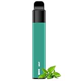 WOO 電子タバコ 使い捨て VAPE シーシャ ベイプ 1本入り 爆煙 持ち運び 大容量 水蒸気タバコ ニコチンなし タールなし 禁煙補助に最適 メンソール