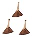 STOBAZA 3 Pcs Dust Broom Cleaning Broom Corner Dining Table Bristles Hand Broom Corner Broom Table Cleaning Brush Dusters for Mini Desk Brown Silk Natural Dining Table and Chairs