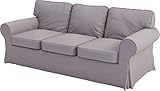 HomeTown Market Sofa Covers Custom Made Compatible for IKEA Ektorp 3 Seat Sofa Slipcovers (Polyester...