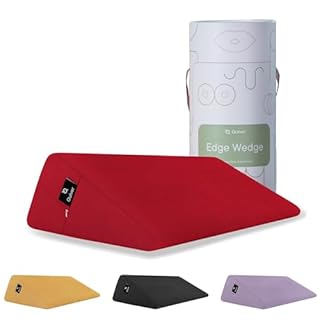 Quiver Edge Wedge Premium Intimacy Pillow for All Couples - Canada's Inclusive Intimacy Cushion - Sensual Positioning Wedge Pillow for Enhanced Comfort - Supersoft Velvet Cover (Colour - Cherry)