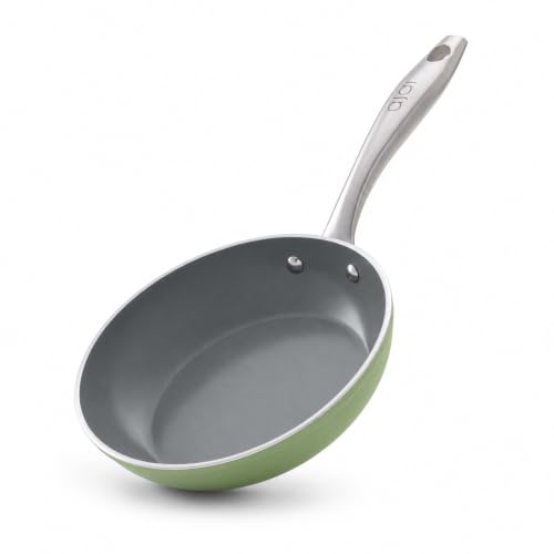 Image of Asai Ceramic Pan for Cooking 20cm Non Stick Frying Pan | Green
