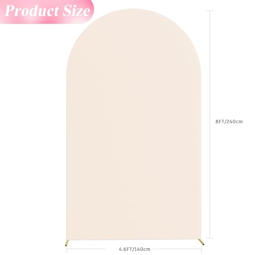 Wokceer 8FT Arch Backdrop Cover Beige Arch Covers Strethy Backdrop by Wokceer - Used condition - Image 2