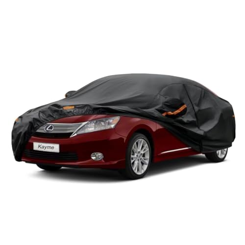 Kayme Sedan Car Cover Fit for Lexus HS 250h (2010-2012) Automobiles All Weather Waterproof, Outdoor Cover Sun Rain Protection, with Lock and Zipper Do