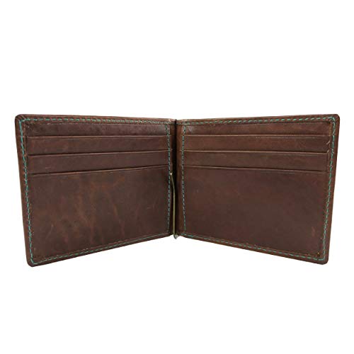 Genuine Leather Wallet for Men | Rfid Blocking Slim Bifold Wallets with Money Clip | Top Grain Wallet with 8 Card Slots - Best Leather Wallets for Men (BROWN)2