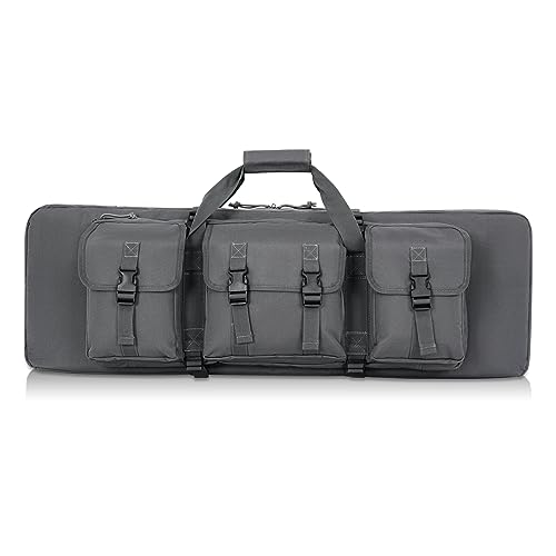 Double Rifle Case, 48 Inch Dual Rifle Bag For Long Gun