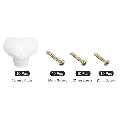 Uxcell 10Pcs Ceramic Knobs, Kitchen Drawer Knobs - Image 3